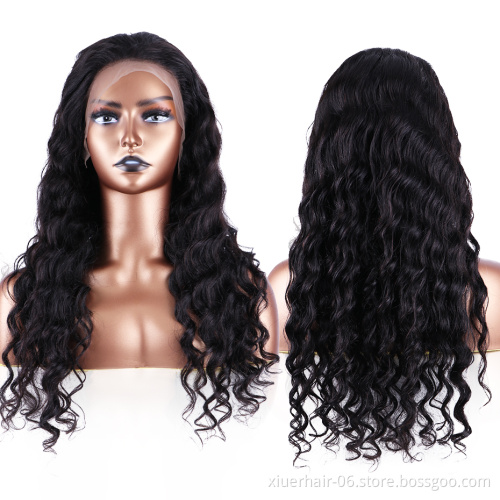 100% Human Hair Brazilian HD Bang Wholesale 100% Vendors Glueless Virgin Front Lace Curly Wet and Wavy Human Hair Wig